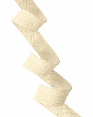 Farbiges Gummiband Standard 20mm Meterware 842 - creme