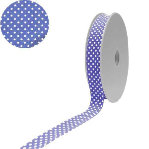 GEPUNKTETES Baumwoll Schrägband 40/20 Polka Dots METERWARE 058 - marine