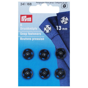 PRYM Annäh-Druckknöpfe MS 13 mm schwarz
