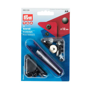 PRYM Anorak Druckknöpfe 12 mm brüniert