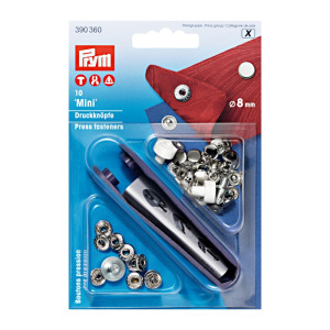 PRYM Mini Druckknöpfe 8 mm silberfarbig