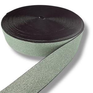Glitzer Gummiband Bundgummi - 40mm breit Meterware 823 - pastellgrün