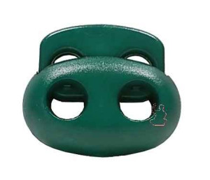 Kordelstopper Oval 2-Loch 890 - dunkelgrün