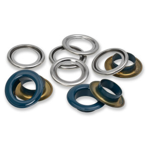 PRYM Bunte Ösen mit Scheiben 32 St. 8 mm 8mm - Dunkelblau