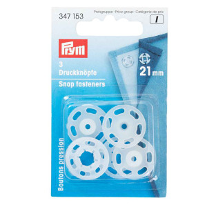 PRYM Annäh-Druckknöpfe KST 21 mm transparent