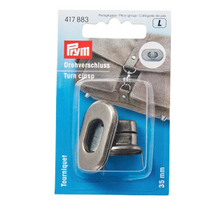 PRYM Drehverschluss für Taschen altsilber