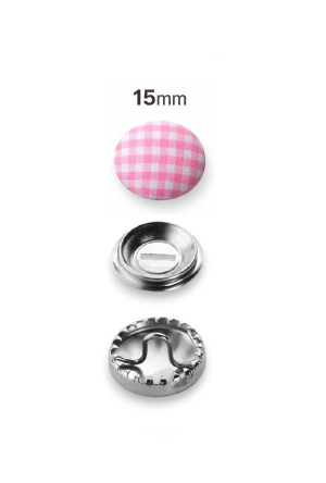 100 Überziehbare Knöpfe in verschiedenen Größen 11mm - 38mm 15mm