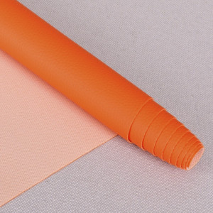 Kunstleder Stoff Zuschnitt 50 x 140 cm für kreative Näh- und Bastelprojekte 849 - orange