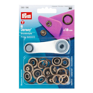 PRYM Jersey Druckknöpfe 18 mm altmessing