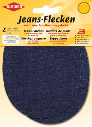Kleiber Jeans Aufbügel Flecken oval 2 St. verschiedene Farben 058 - marine