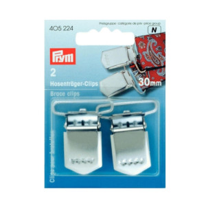 PRYM Hosenträger-Clips ST 30 mm silberfarbig