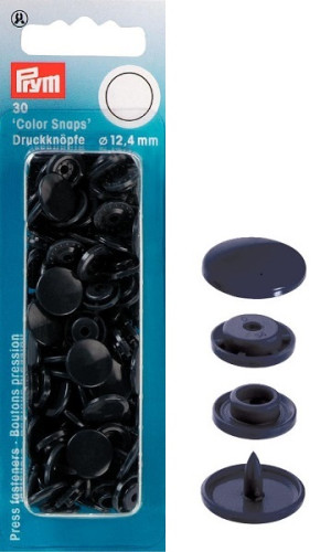 PRYM Color Snaps Druckknöpfe rund 12,4 mm marine
