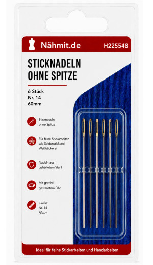 Sticknadeln OHNE Spitze - verschiedene Größen Größe - 14