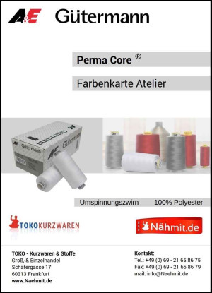 PermaCore® Gütermann - Nähmit Nähgarn Farbkarte