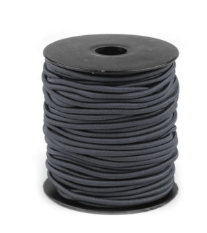 Gummiband Elastische Kordel 3mm - Gummikordel Meterware 182 - dunkelgrau