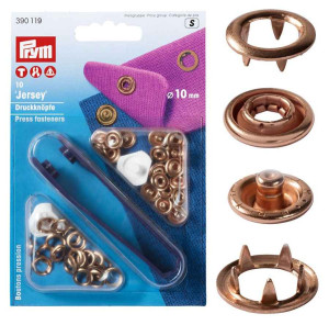 PRYM Jersey Druckknöpfe 10 mm Kupfer (rosegold)