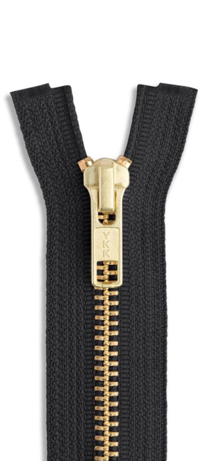 YKK Jeans Reißverschluss gold 580 - schwarz | 8cm
