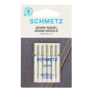 SCHMETZ - Jeansnadeln 130/705J - 5 Nadeln - 110er