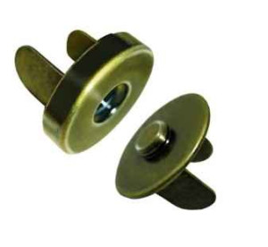 1 Magnet Druckknopf 19mm Magnetknopf für Taschen Altmessing
