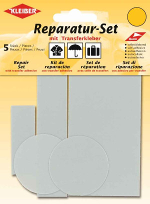 Kleiber Reparatur Set Nylon Flicken selbstklebend 576 - hellgrau