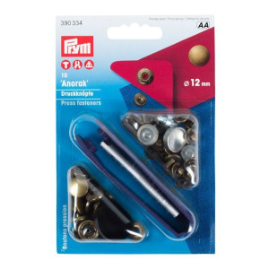 PRYM Anorak Druckknöpfe 12 mm altmessing