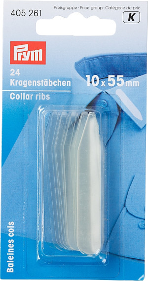 PRYM Kragenstäbchen KST 10 x 55 mm transparent