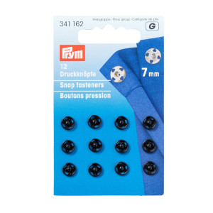 PRYM Annäh-Druckknöpfe MS 7 mm schwarz