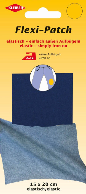 KLEIBER FLEXI PATCH elastische Aufbügelflicken - 15x20cm 058 - marine