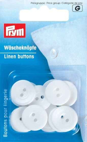 PRYM Wäscheknöpfe Kunststoff 26\'\' 17 mm weiß