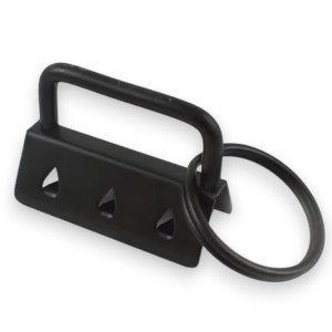 Schlüsselband Rohlinge 25mm Ø mit Schlüsselring 25mm - schwarz
