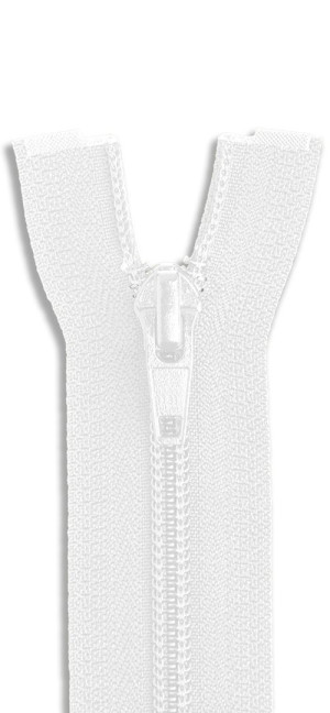 YKK Spiral Kunststoff Reißverschluss teilbar 501 - weiss