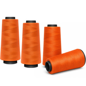 4 ROLLEN - Nähmit Overlockgarn - Coverlock Garn 1500m 849 - orange