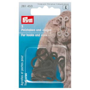 PRYM Pelzhaken und Augen ST schwarz