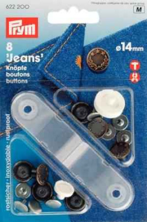 PRYM NF-Jeans-Knöpfe Lorbeerkranz MS 14 mm altkupfer