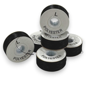5 x 120m - Stickmaschinen - Bobbin Unterfaden für Stickmaschine 580 - schwarz