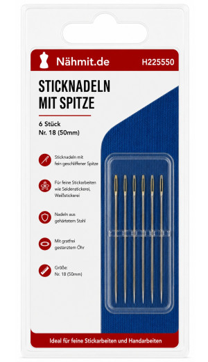 Sticknadeln MIT Spitze - verschiedene Größen Größe - 18