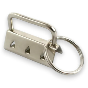 Schlüsselband Rohlinge 25mm Ø mit Schlüsselring 25mm - silber