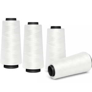 4 ROLLEN - Nähmit Overlockgarn - Coverlock Garn 1500m 501 - weiss