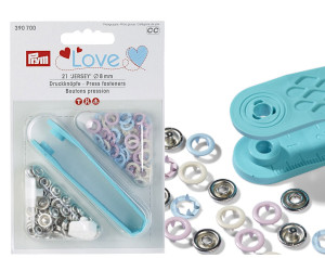 PRYM Prym Love Druckknopf Jersey Color MS 8 mm rosa/hellbl./perle