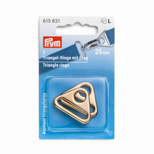 PRYM Triangel-Ringe mit Steg 25 mm goldfarbig
