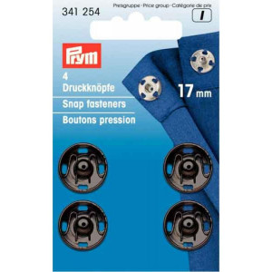 PRYM Annäh-Druckknöpfe MS 17 mm schwarz