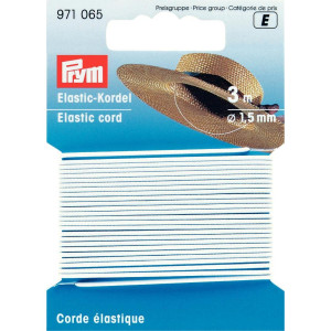 PRYM Elastic-Kordel / Hutgummi - 1,5 mm weiß