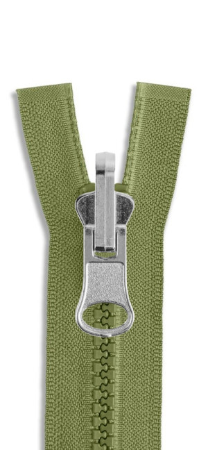 YKK Vislon Kunststoff Wendereißverschluss teilbar 011 - olivegelb