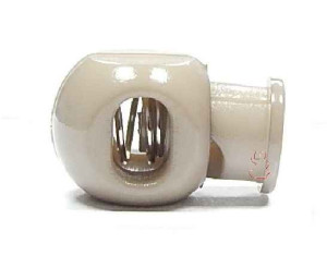 Kordelstopper Cube 1-Loch 573 - beige