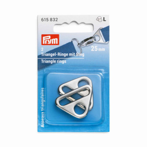PRYM Triangel-Ringe mit Steg 25 mm silberfarbig