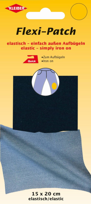 KLEIBER FLEXI PATCH elastische Aufbügelflicken - 15x20cm 071 - nachtblau