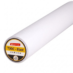ROLLE / Nähmit - Feine, elastische Bügeleinlage für leichte Stoff 120cm x 30m 501 - weiss