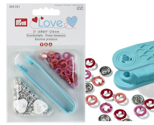 PRYM Prym Love Druckknopf Jersey Color MS 8 mm rot