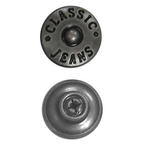 100 Jeansknöpfe / Patentknöpfe 17mm / 20mm Patentknöpfe 17mm - altsilber