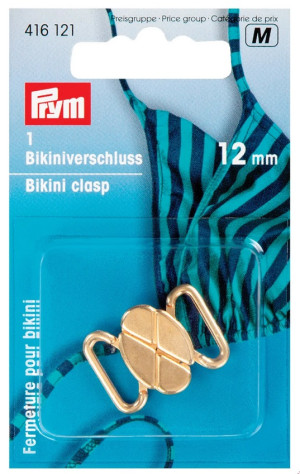 PRYM Bikini- und Gürtelverschluss MET 12 mm goldfarbig